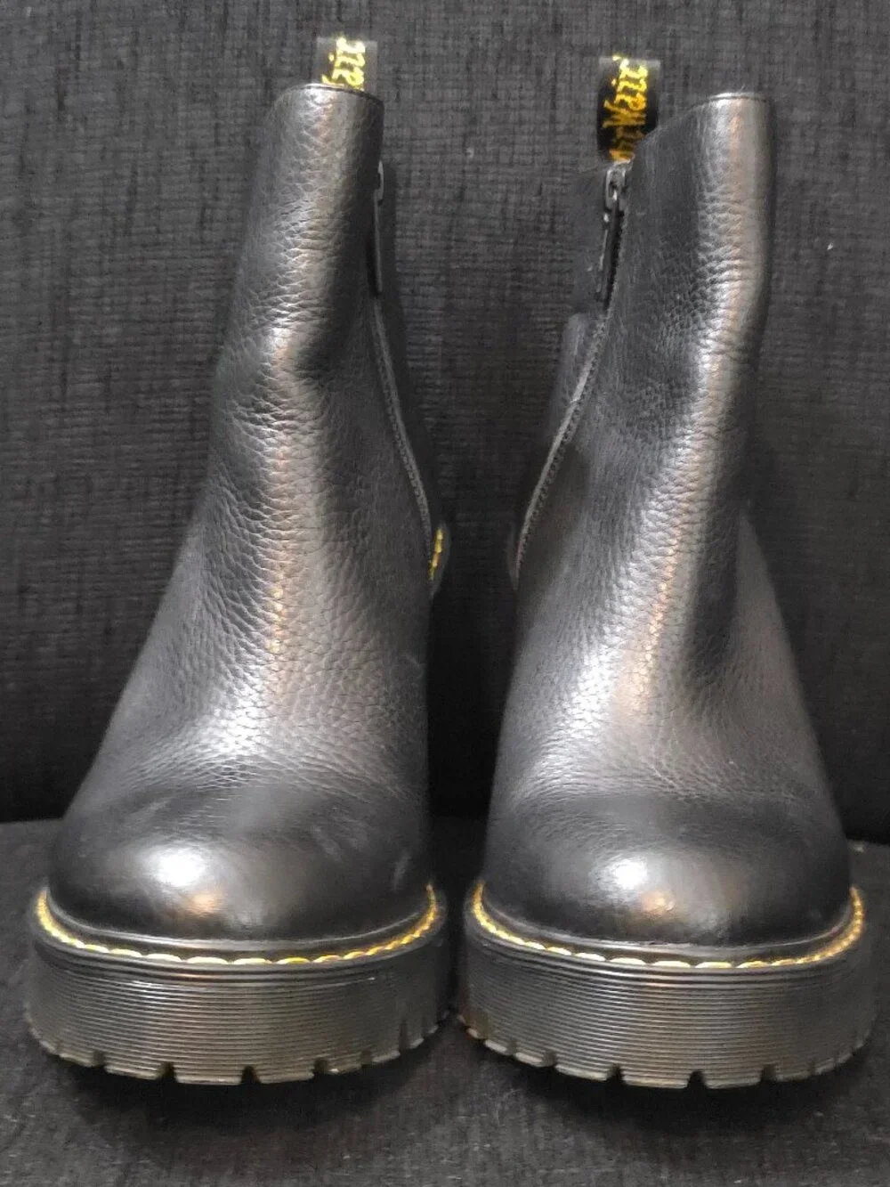Dr. Martens Magdalena Black Leather High Heeled Ankle Zipp Boots -Womans' Size 9 - Picture 2 of 10